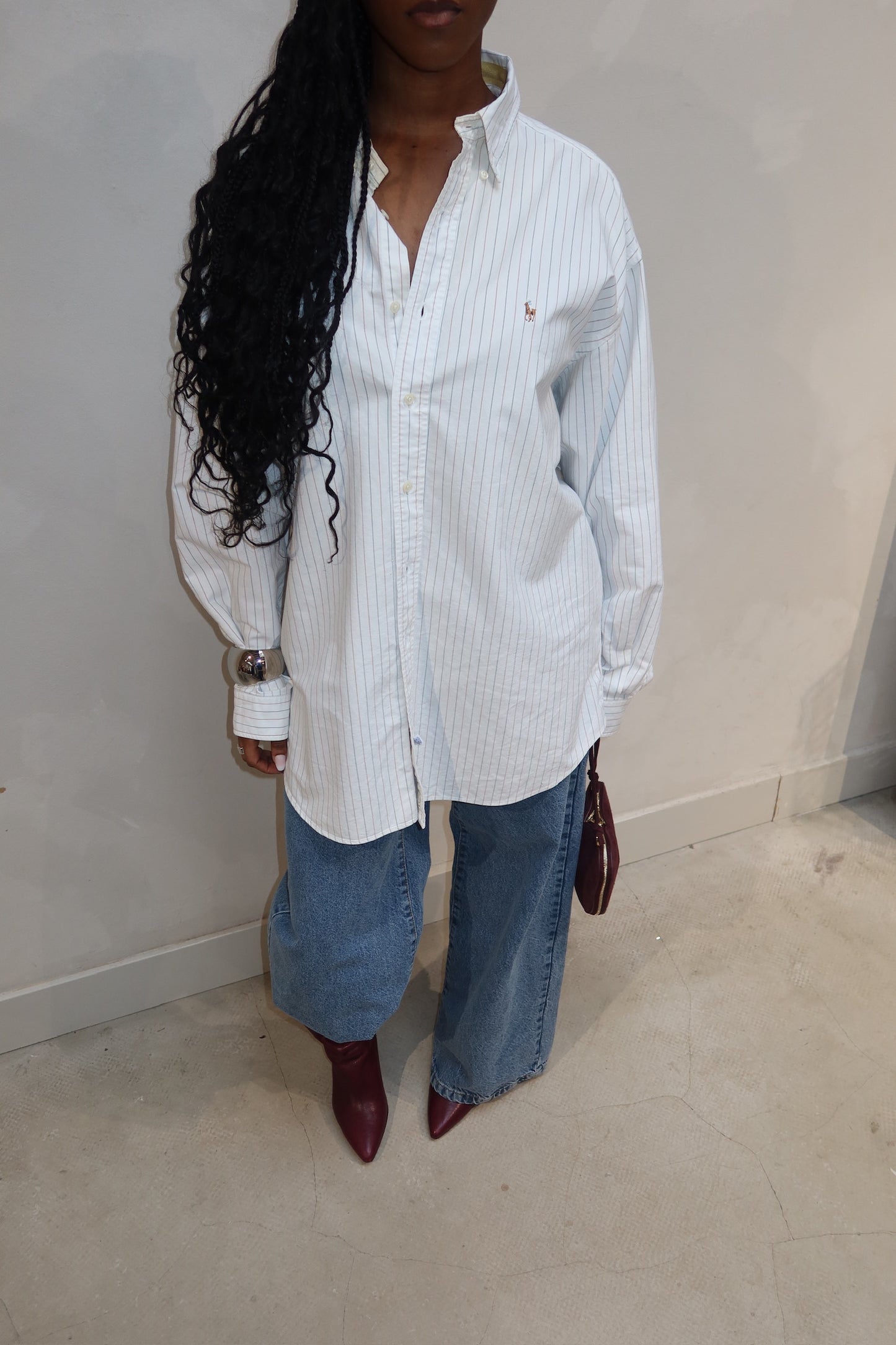 Striped Shirt Blue - Upcycled by UME - UME STUDIO