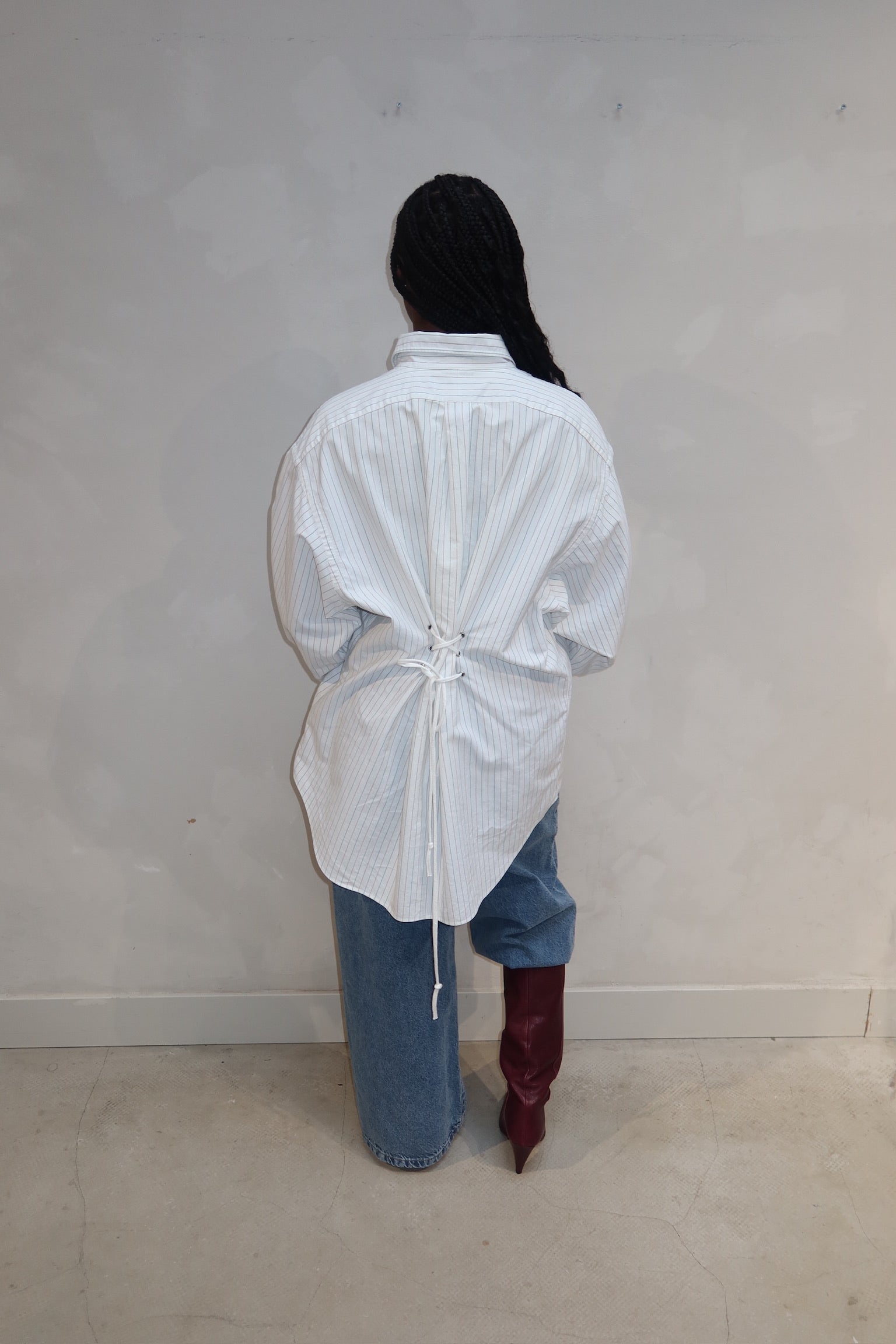 Striped Shirt Blue - Upcycled by UME - UME STUDIO