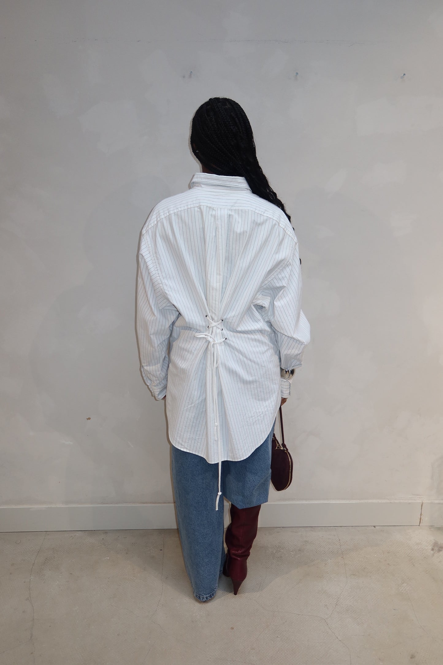 Striped Shirt Blue - Upcycled by UME - UME STUDIO