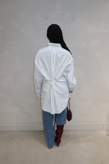 Striped Shirt Blue - Upcycled by UME - UME STUDIO