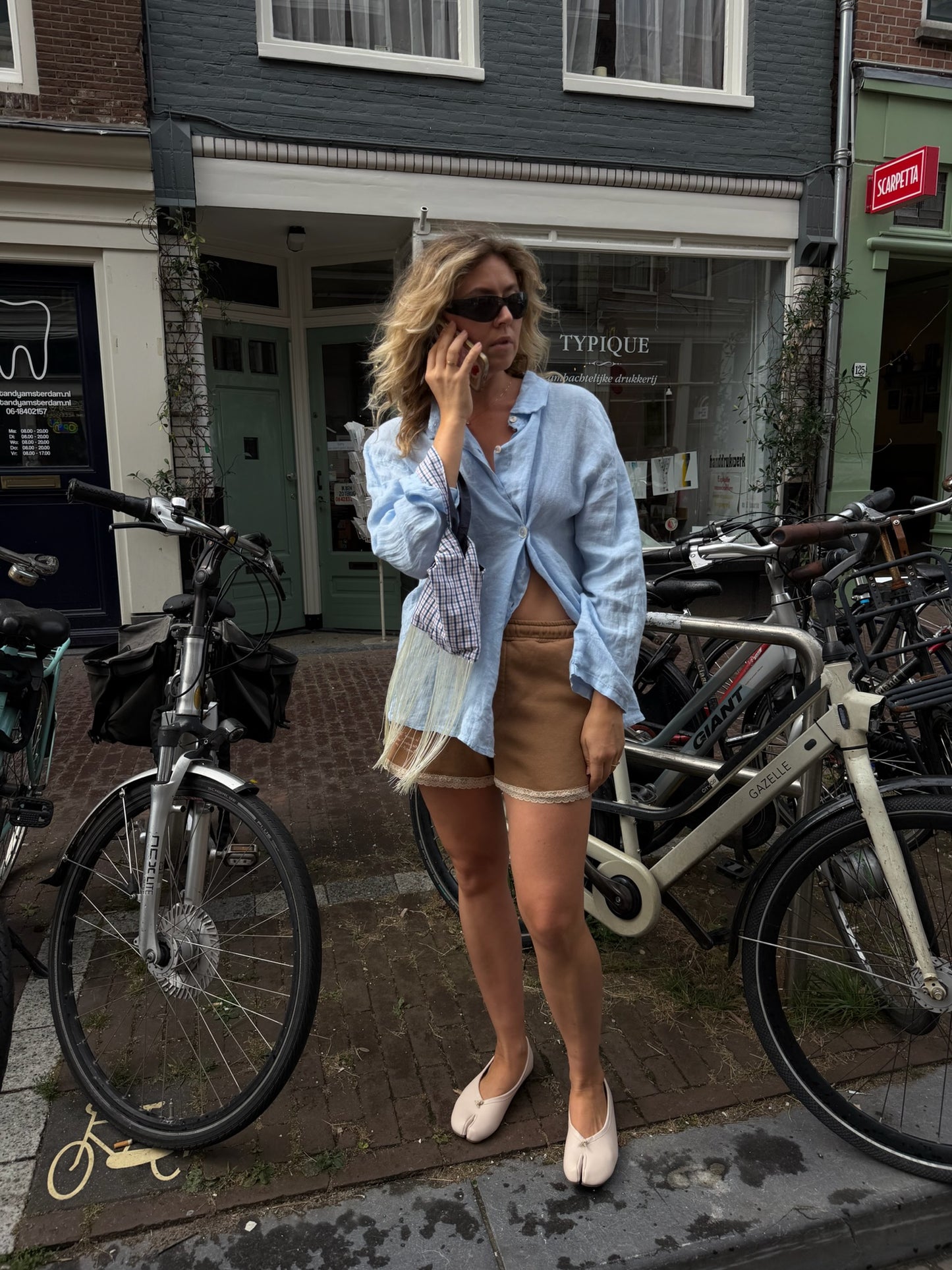 The Lily Upcycled Lace Shorts Caramel – Elise Bak x UME Studio