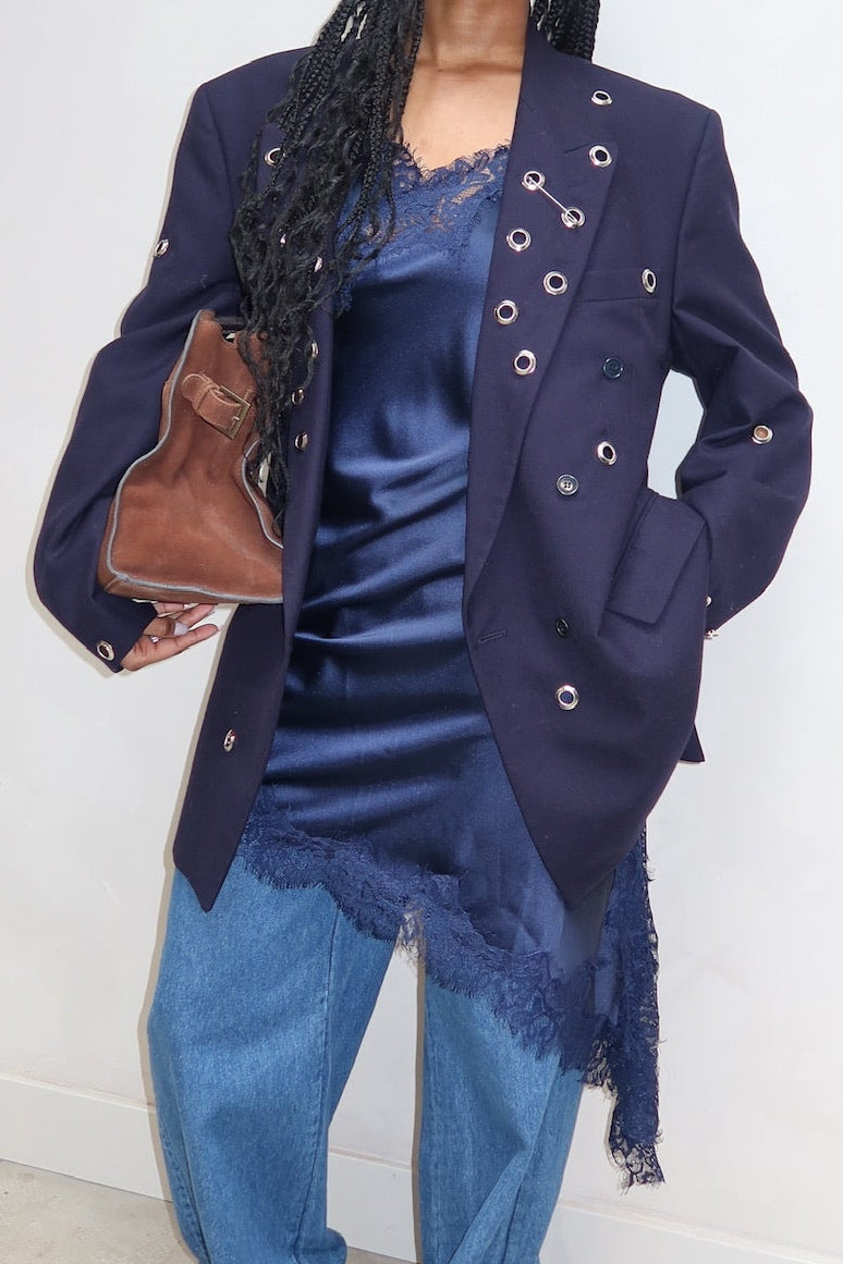 Silk Dress Blue - Curated by UME