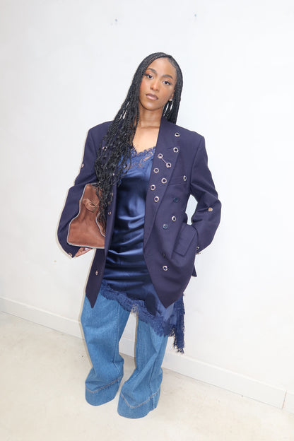 Silk Dress Blue - Curated by UME