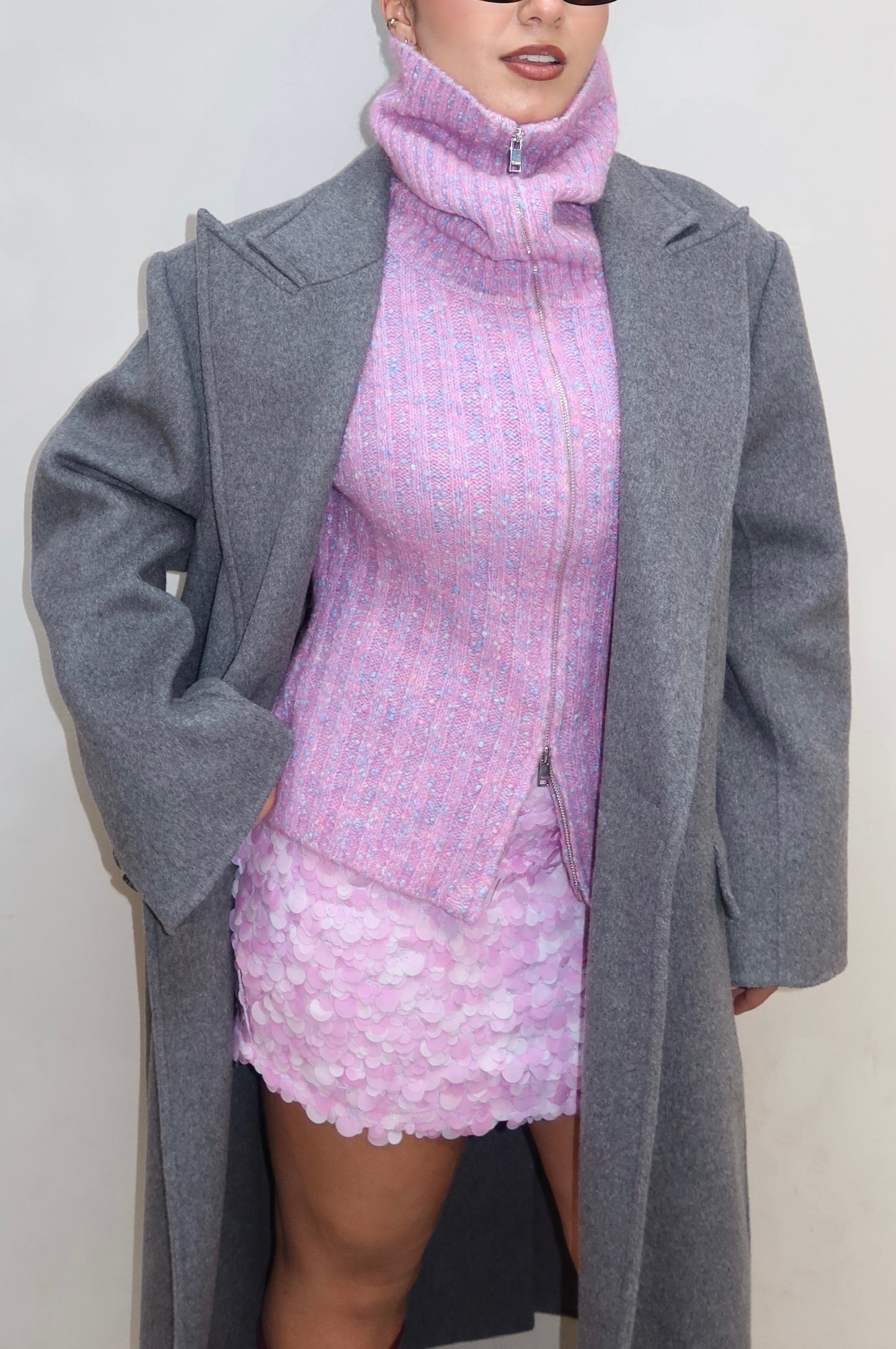 Ganni Zip Up Vest Pink