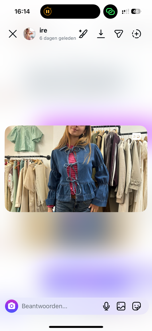 Blue bow top - UME CURATED