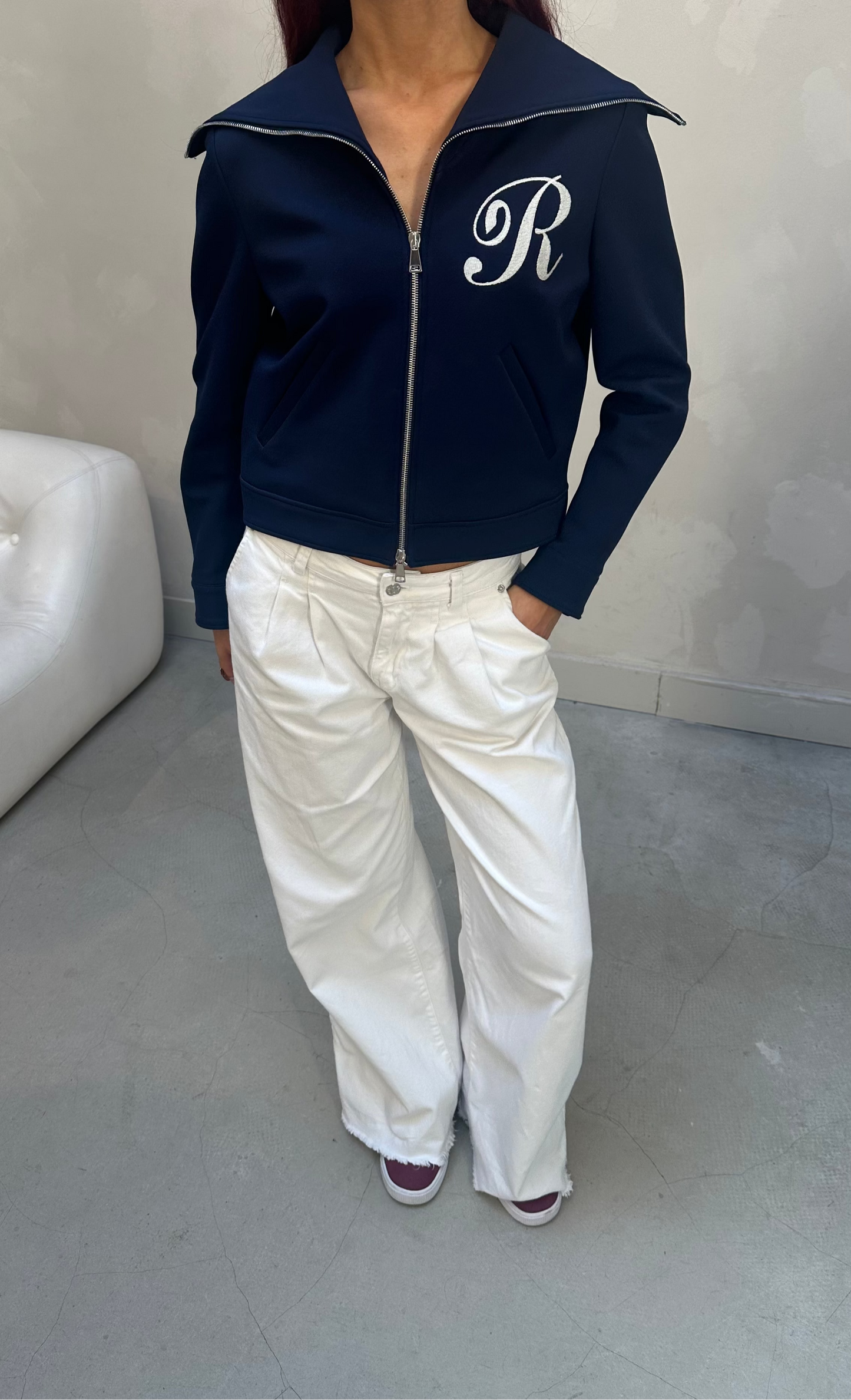 Roseanna Dark blue - Zip up track jacket