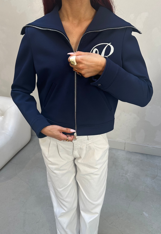 Roseanna Dark blue - Zip up track jacket