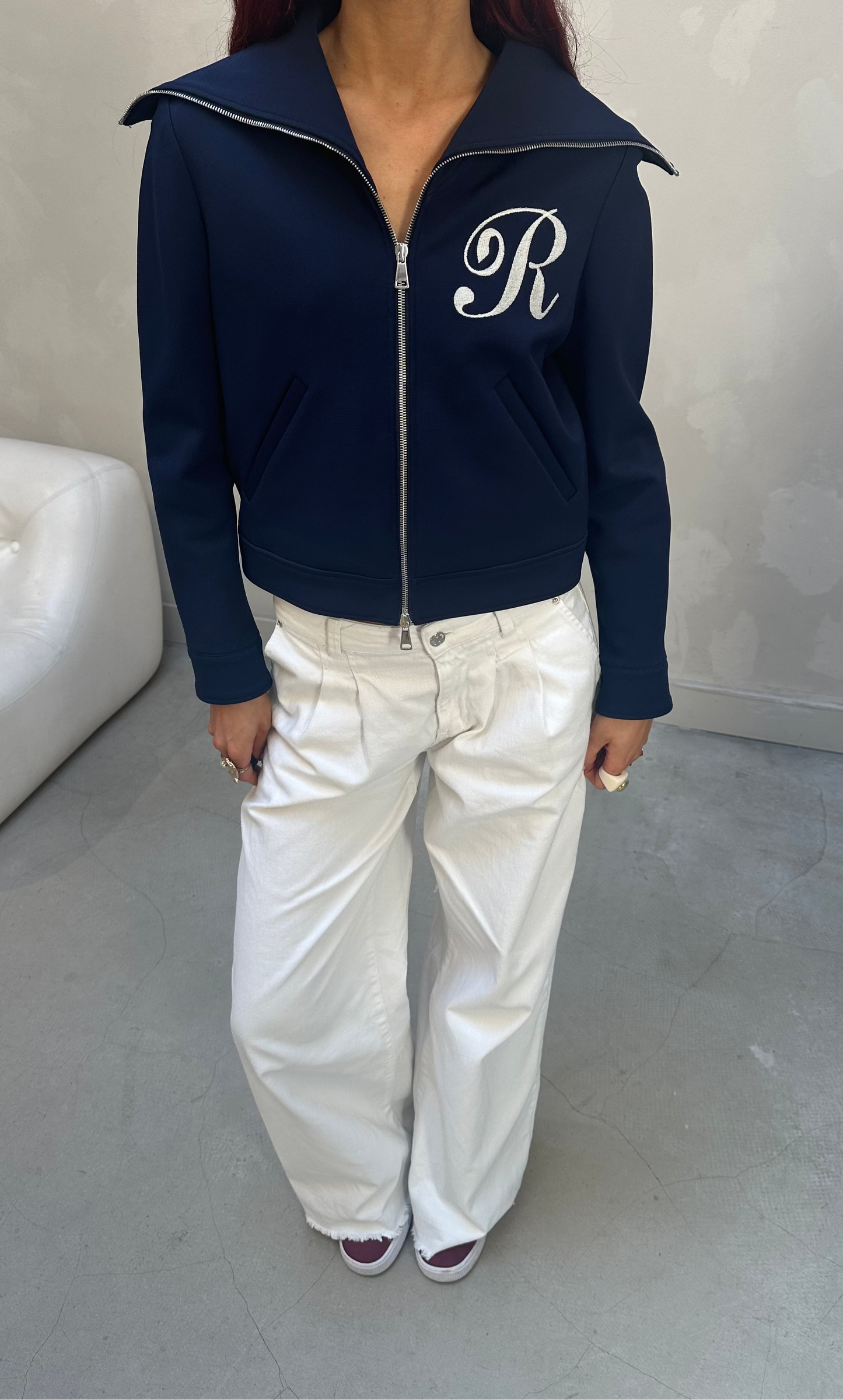 Roseanna Dark blue - Zip up track jacket