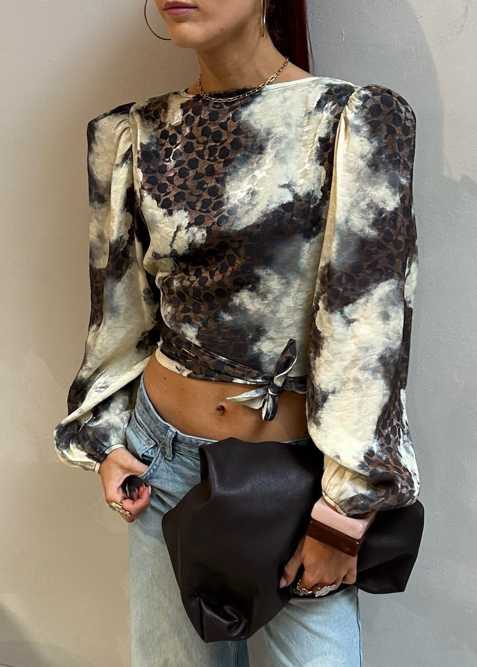 Chique Satin Top - Curated By Ume