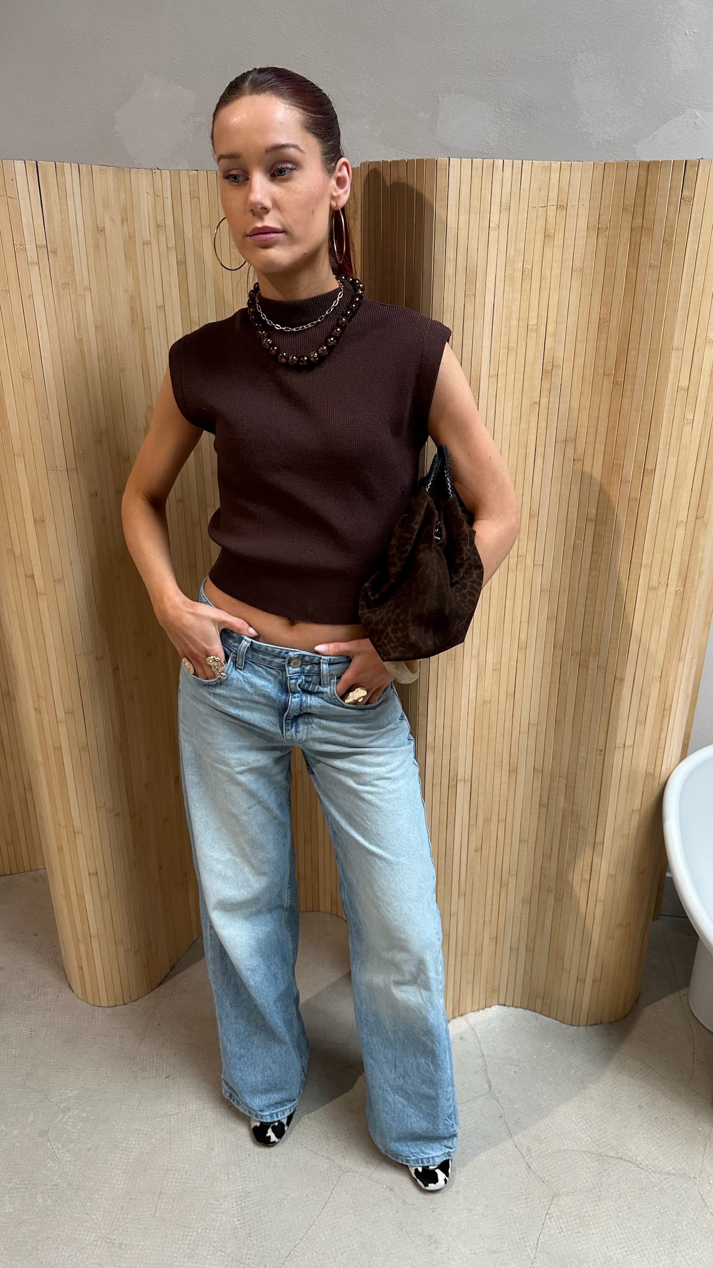 Knitted Top Brown - Curated By Ume