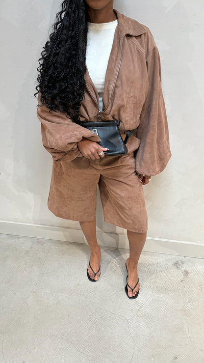 OU Boutique Leather Jacket Brown