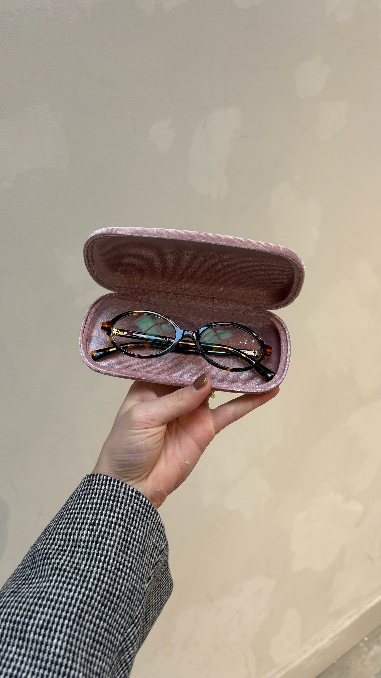 Miu Miu Oval Glasses Brown