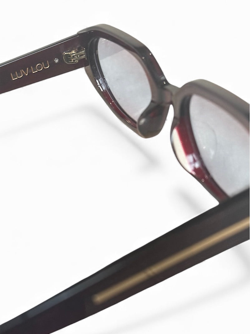 Luv Lou The Frankie Sunglasses Burgundy
