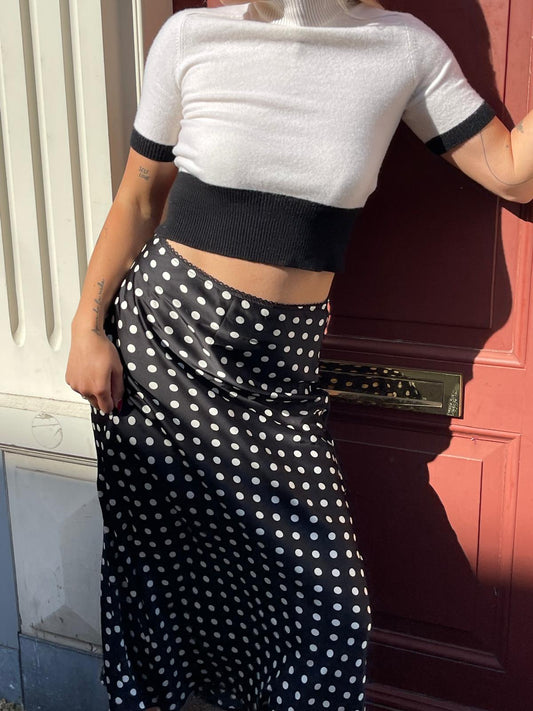 Black Polka dot skirt  - Curated by UME