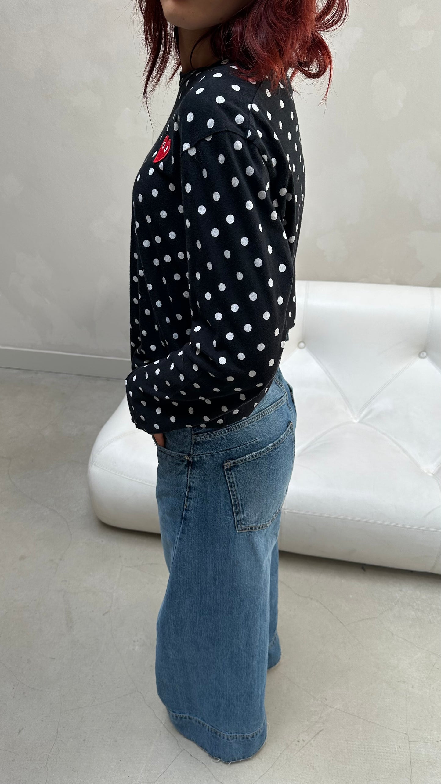 Play comme des garcons polka dot - long sleeve
